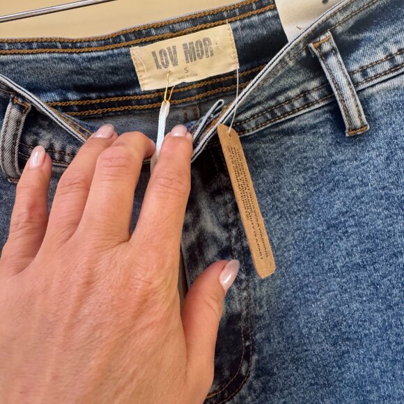 High Rise Wide Leg Marine Jeans - Picture 8 of 9